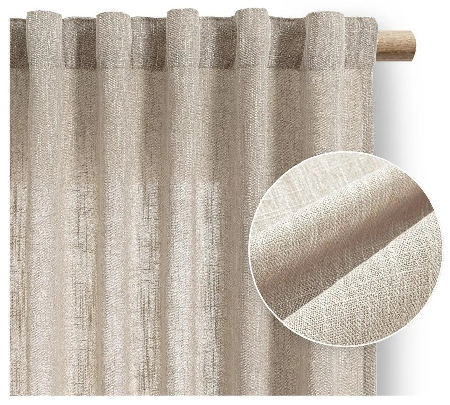 Beżowa zasłona 140x250 cm Valeta – Restilo