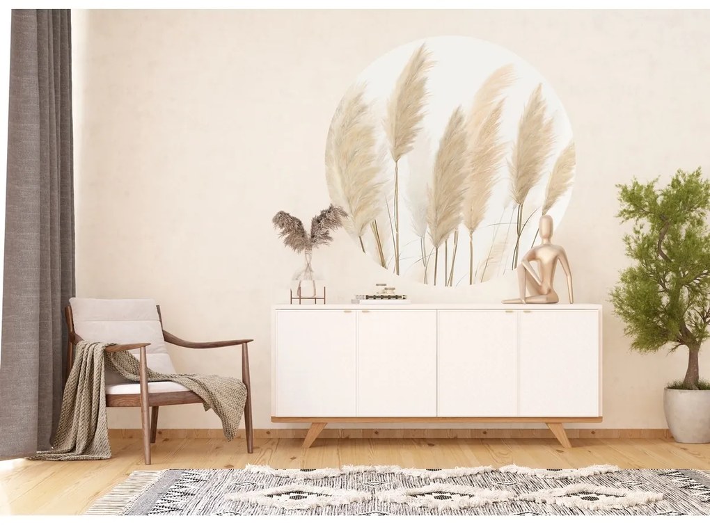 Okrągła fototapeta Pampas 125 x 125 cm, 2 części