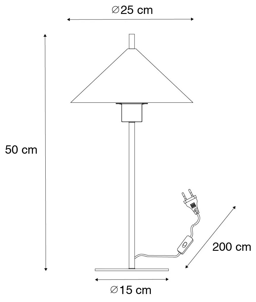 Designerska lampa stołowa różowa - TriangoloDesignerski Oswietlenie wewnetrzne