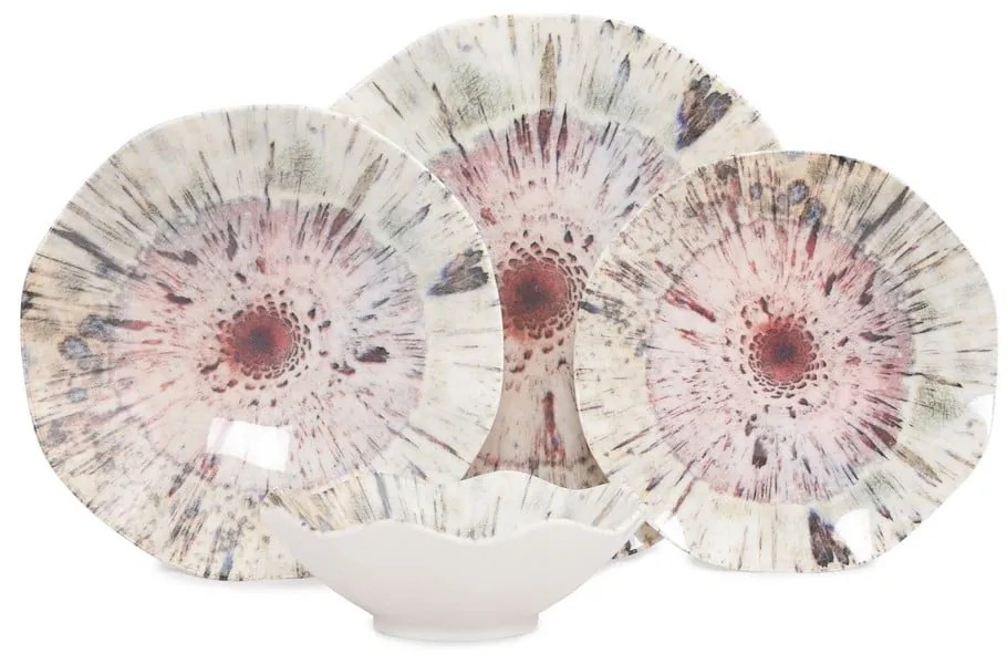 24-częściowy zestaw porcelanowych naczyń Güral Porselen Blossom