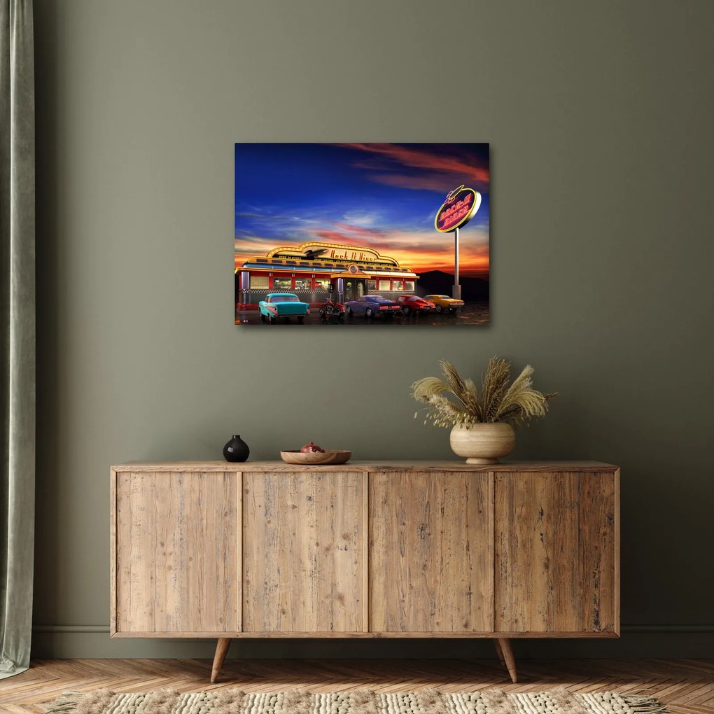 Obraz - Bar wieczorny (70x50 cm)