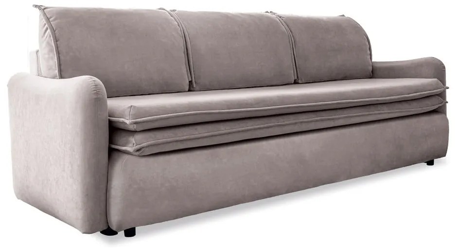Beżowa aksamitna rozkładana sofa Miuform Tender Eddie