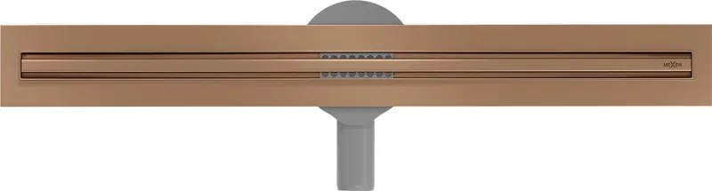Mexen Flat 360° Slim odpływ liniowy obrotowy 50 cm, miedź szczotkowana - 1C41050