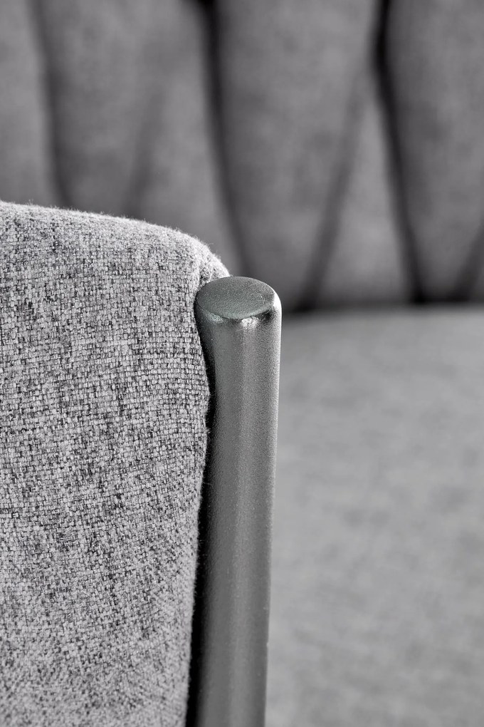 Krzesło popielaty, K516 tkanina NEA 15, nowoczesne, metalowy stelaż