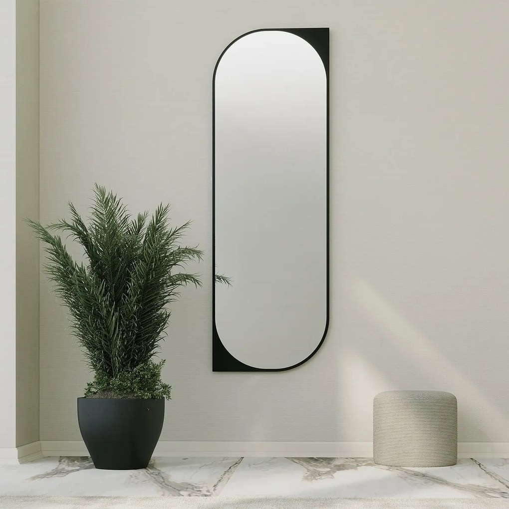 Lustro Livi Black 52 x 152 cm
