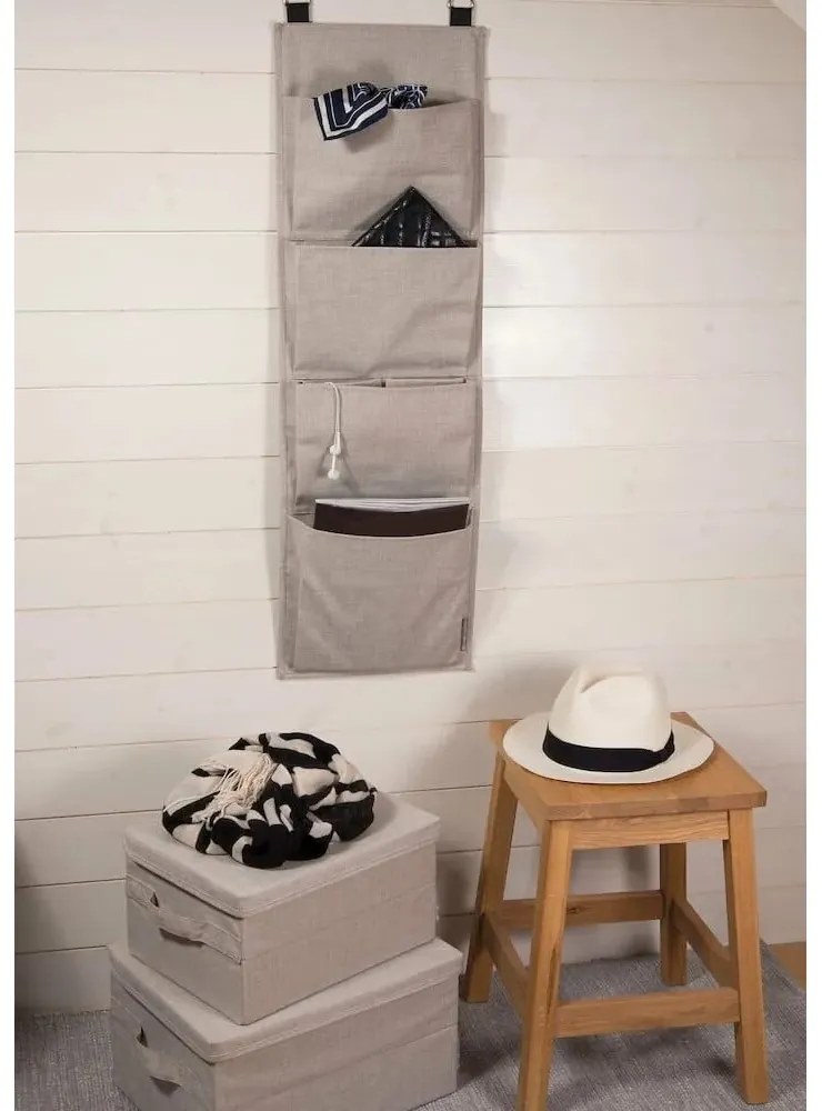 Czarny tekstylny pojemnik z pokrywką 45x34x25 cm Soft Storage – Bigso