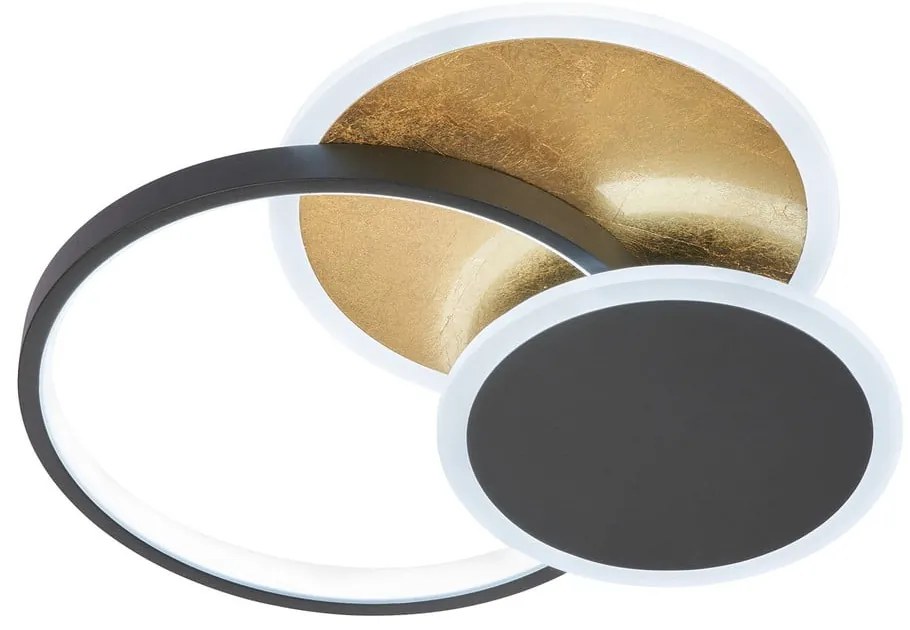 Lampa sufitowa LED w czarno-złotym kolorze ze zdalnym sterowaniem i ściemniaczem 39,5x40 cm Tomo – Fischer &amp; Honsel