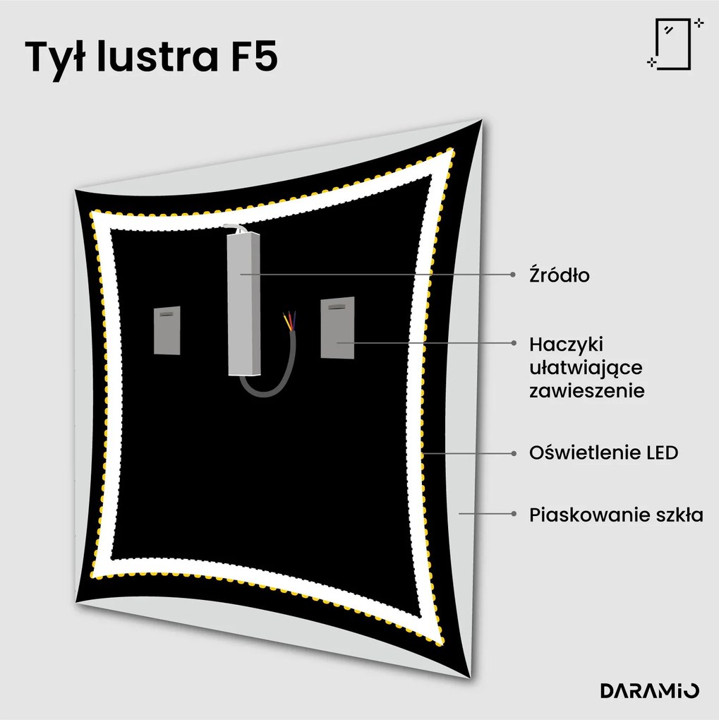 Lustro łazienkowe LED F5