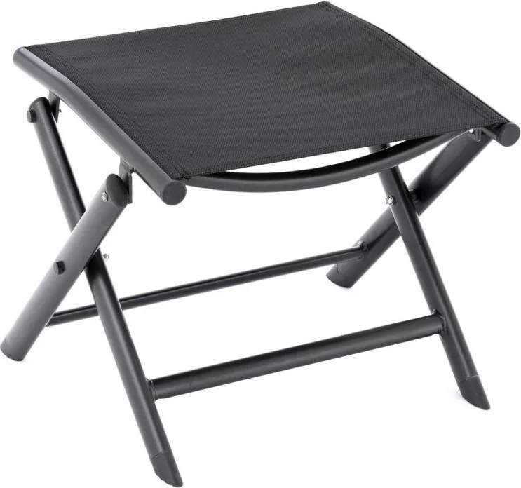 Składane krzesło aluminiowe, czarne