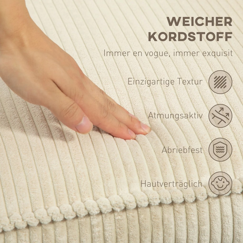 HOMCOM Obrotowy Fotel wypoczynkowy z Podnóżkiem, Nowoczesny Fotel Relaksacyjny do Salonu, Sypialni, Home Office, Beżowy