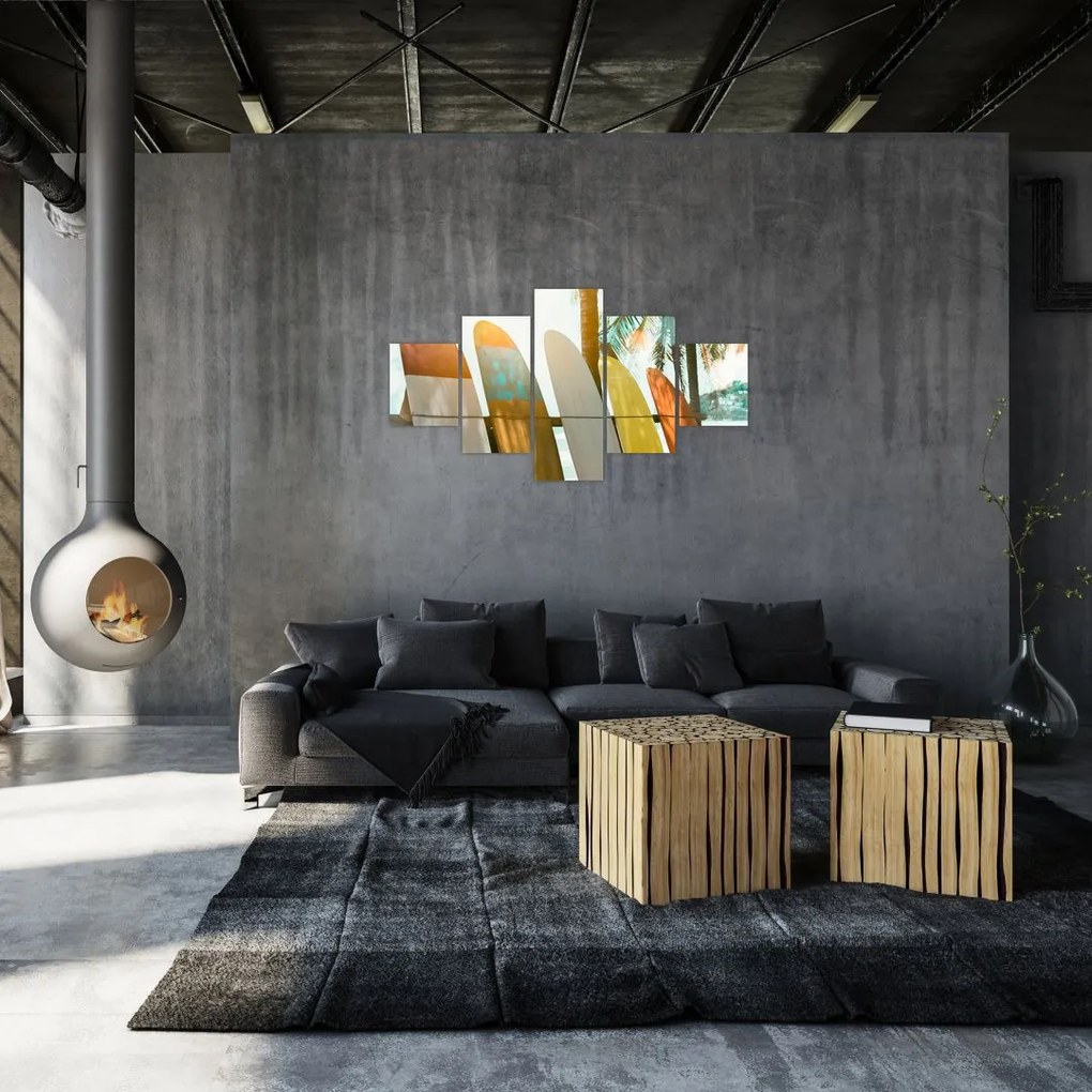 Obraz - Deski surfingowe (125x70 cm)