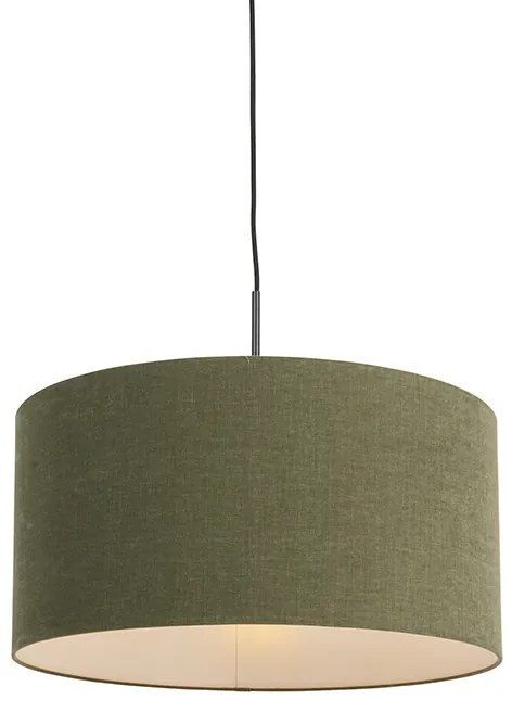 Lampa wisząca czarna z zielonym kloszem 50 cm - Combi 1 Nowoczesny Oswietlenie wewnetrzne