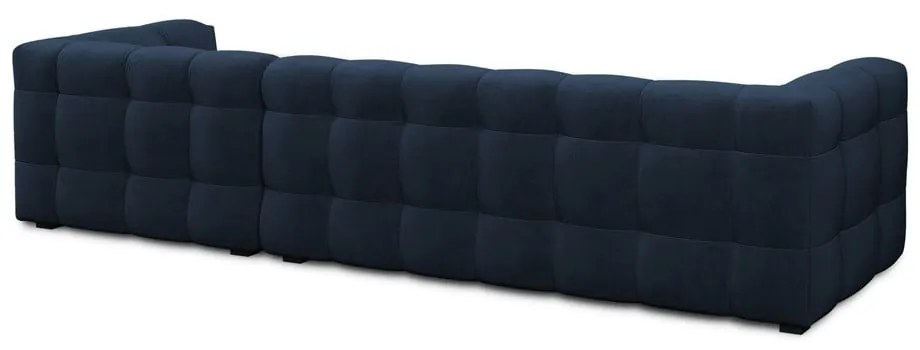 Niebieski aksamitny narożnik Windsor &amp; Co Sofas Vesta, prawostronny