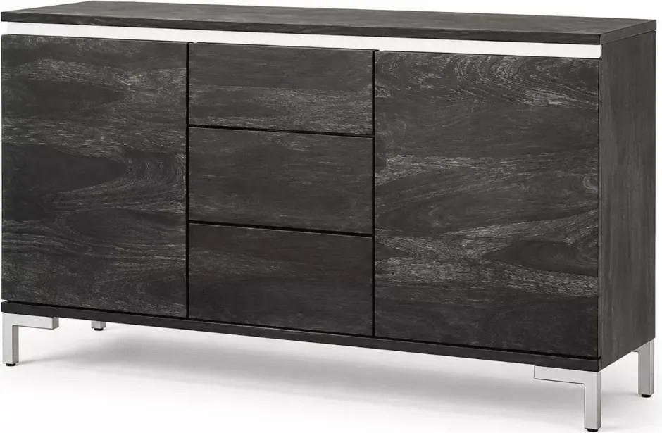 Komoda 160 cm Hiral z litego drewna sheesham z 3 szufladami
