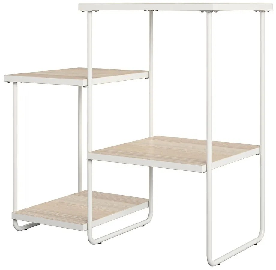 Biała konsola z blatem w dekorze jesionu 35x67 cm Dante – Støraa