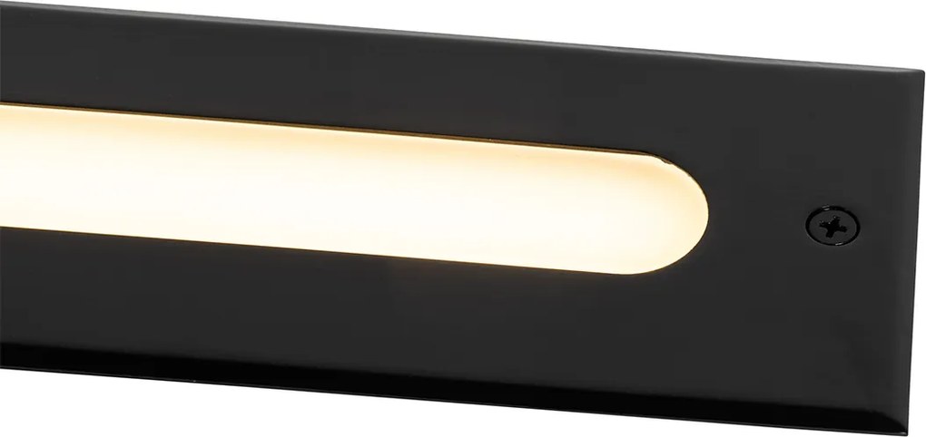 Nowoczesny klosz ogrodowy czarny 30 cm z LED IP65 - Eline