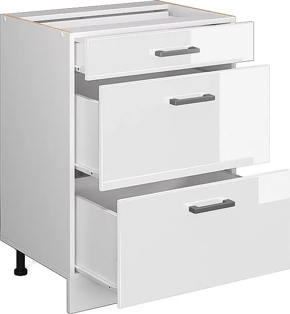Szafka dolna do kuchni biały wysoki połysk 60x46x81.6 r-line