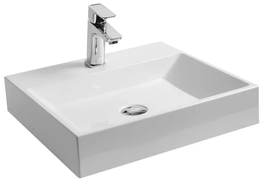 Ravak XJO01250000 - Umywalka wisząca NATURAL 50x45 cm odlewany marmur/biały