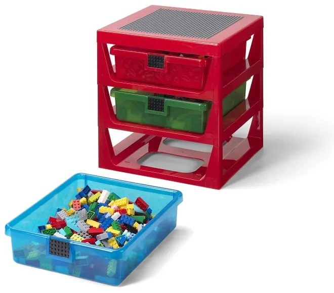 Czerwony organizer z 3 szufladami Storage - LEGO®
