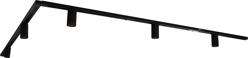 Nowoczesny system oświetlenia szynowego z 5 reflektorami czarny 1-fazowy GU10 35mm - Iconic Ruby Honey