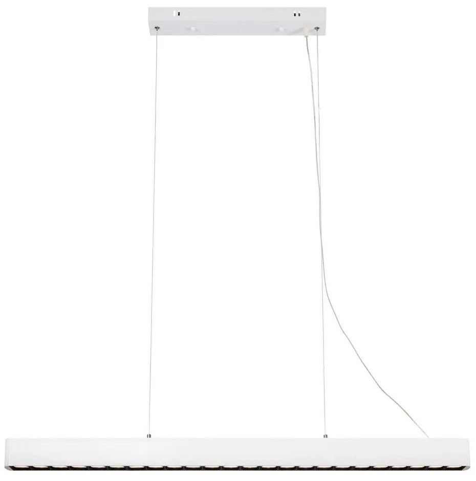 Biała lampa wisząca LED z metalowym kloszem Plano – Markslöjd