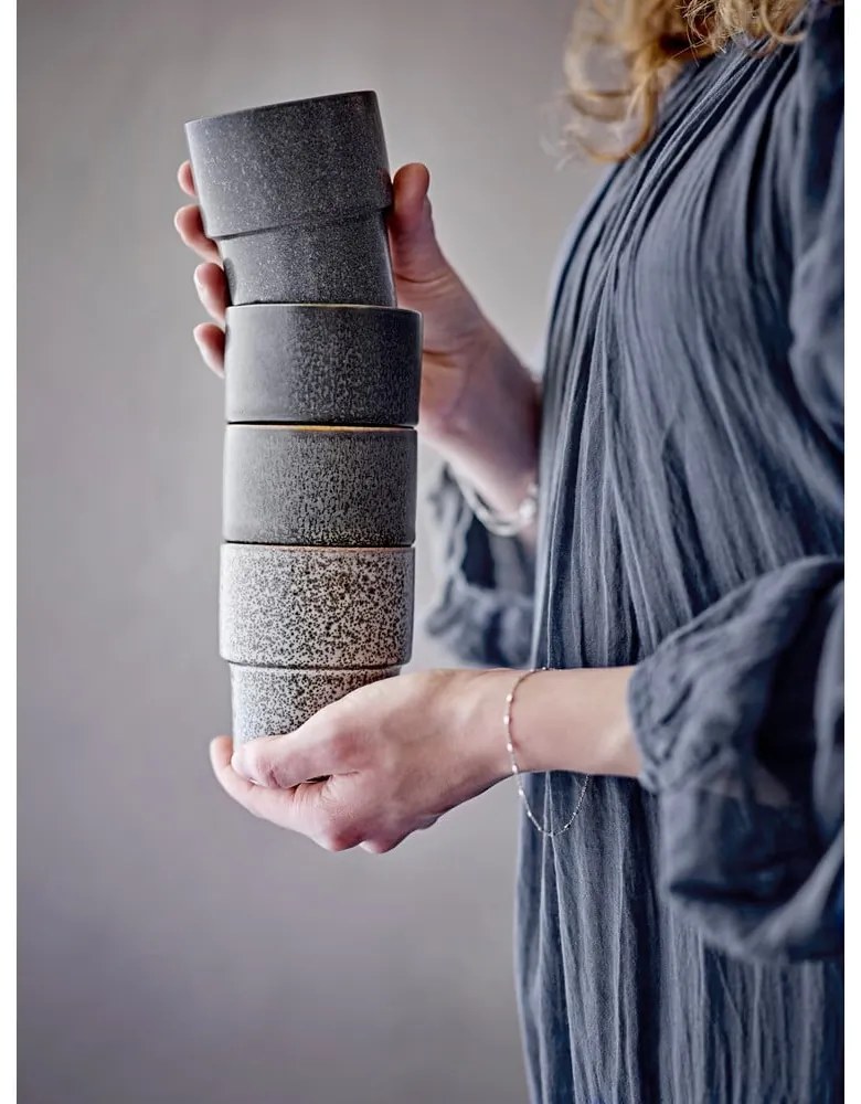 Brązowe kamionkowe filiżanki na espresso zestaw 4 szt. 150 ml Ewan – Bloomingville