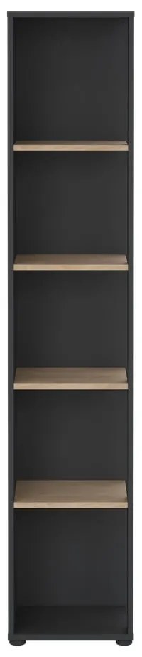 Antracytowo-naturalny regał w dekorze dębu 41x205 cm Sign – Tvilum