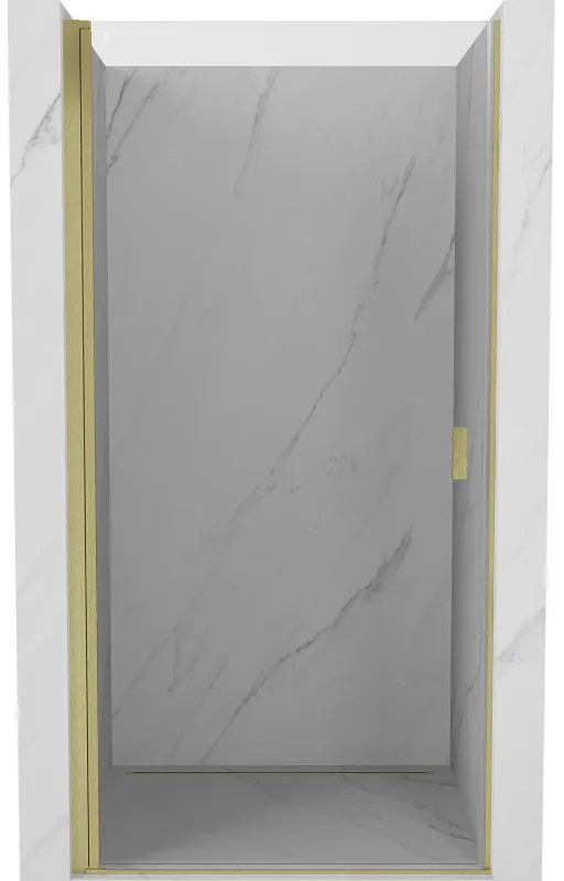 Mexen Mist-B drzwi prysznicowe uchylne 90 cm, transparent, złote szczotkowane - 8A2-090-000-55-00