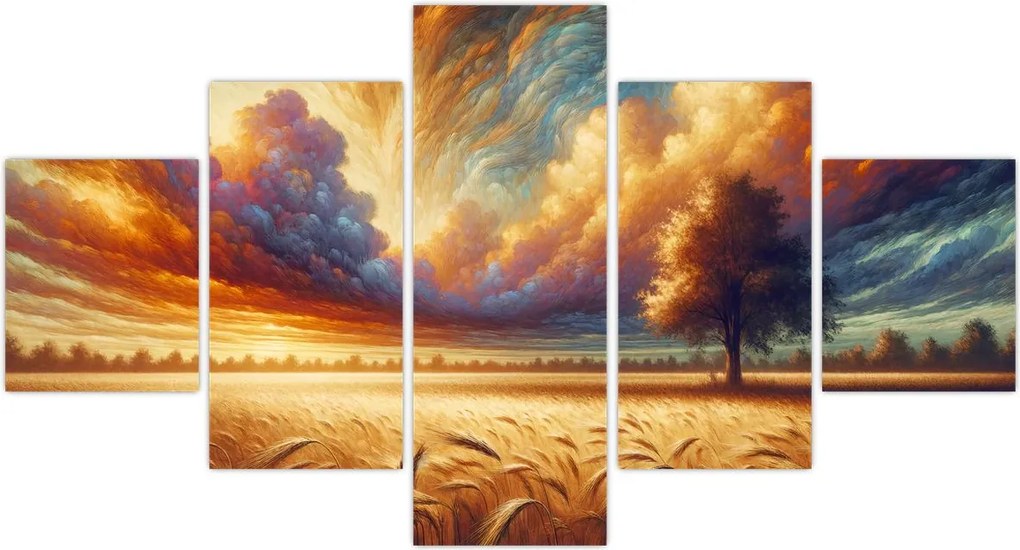 Obraz – Drzewo na polu (125x70 cm)