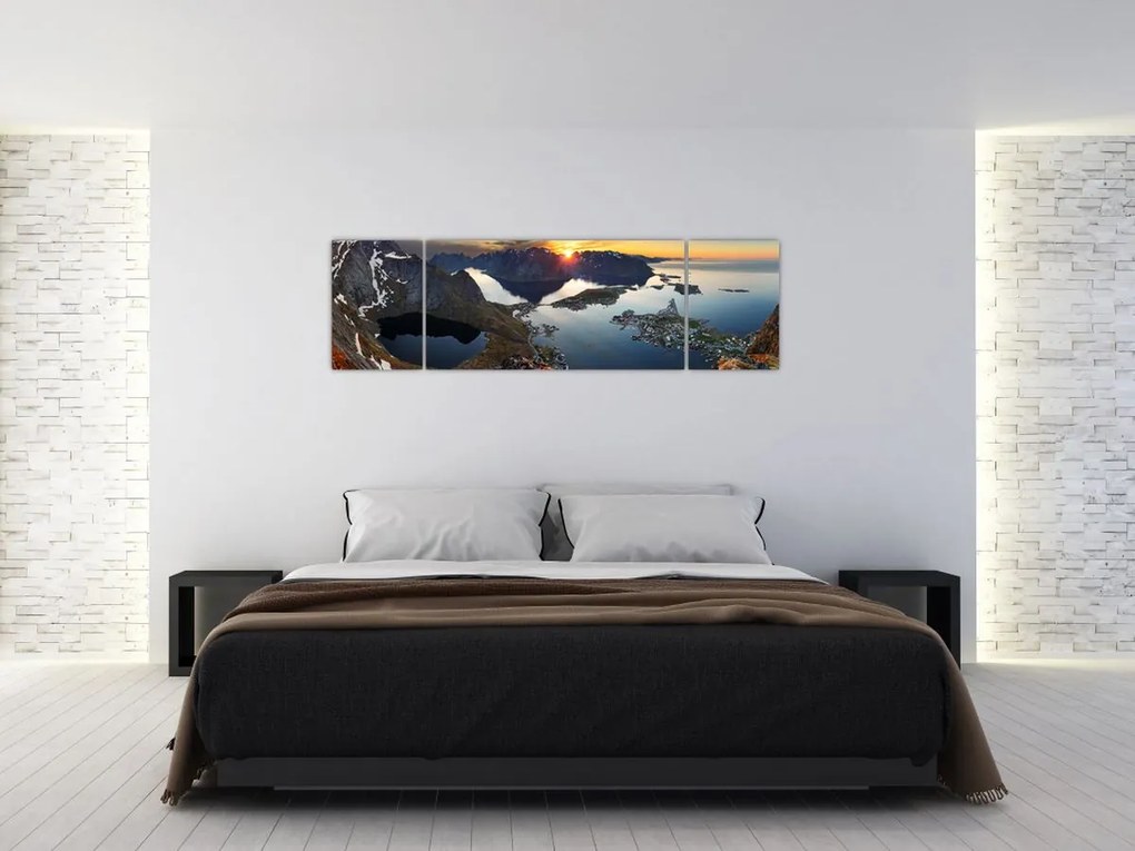 Obraz - Krajobraz górski, Norwegia (170x50 cm)
