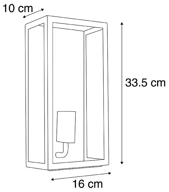 Inteligentna zewnętrzna lampa ścienna czarna z WiFi ST64 IP44 - Rotterdam