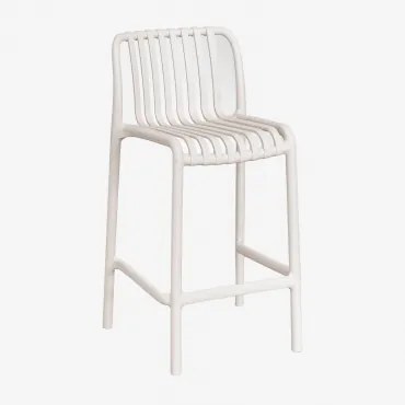 Krzesło Barowe Wendell Stackable Polypropylene Kremowa Tapioca & ↑65 Cm - Sklum