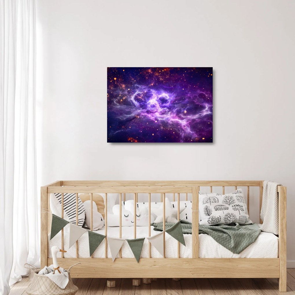 Obraz na szkle - Purple Universe (70x50 cm)