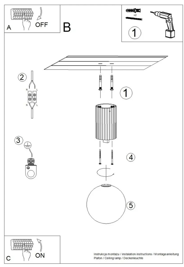 Plafon HALO beżowy IP44 ryflowany SOLLUX LIGHTING