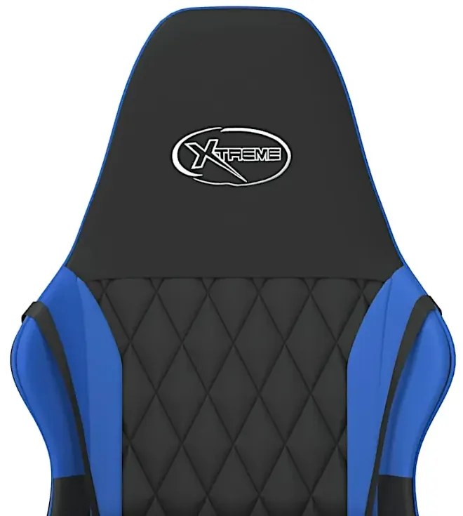 Czarno-niebieski fotel gamingowy - Miedziana 6X