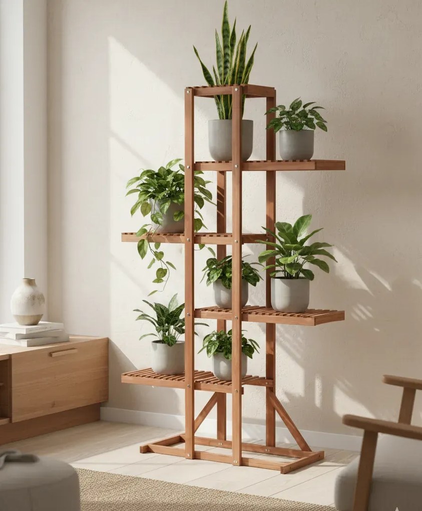 Regał Na Kwiaty Z Drewna Cedrowego K5-E53