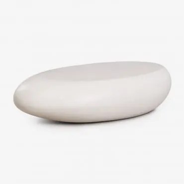 Stolik Kawowy Do Ogrodu Z Cementu Xaria ↔︎ 115 Cm & Biała - Sklum