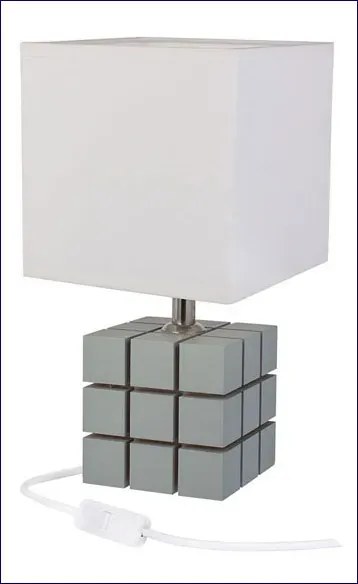 Szara dziecięca lampka biurkowa kostka - 2Q S187 Z0-K68