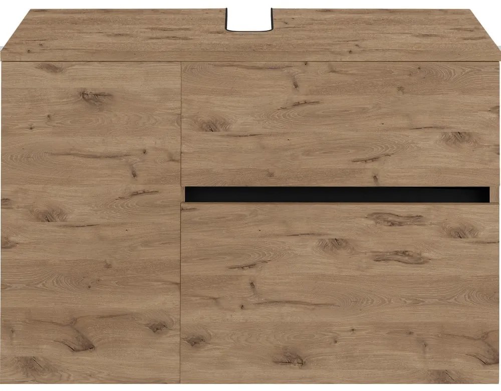 Wisząca szafka pod umywalkę w dekorze dębu 80x53 cm Wisla – Støraa