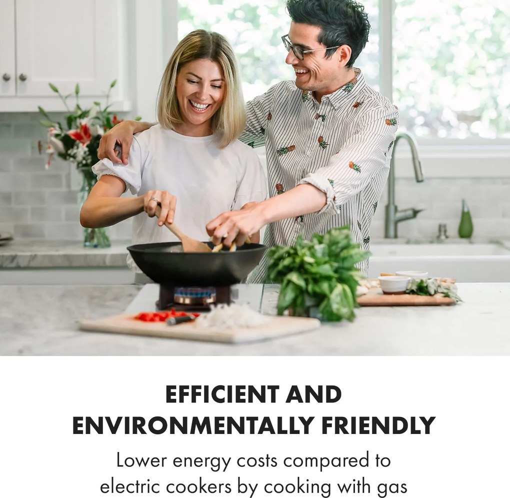 Klarstein Goldflame 30cm Płyta gazowa 2 palniki Biały