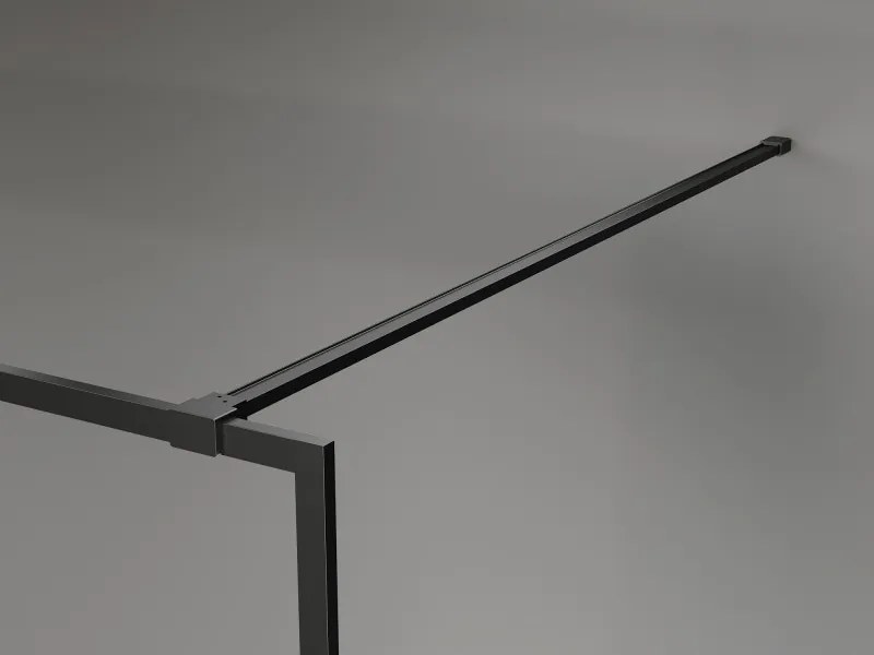 Mexen Kioto-F ścianka prysznicowa Walk-in z ramką 60 x 202 cm, transparent 8 mm, czarna - 800-060-104-70-00