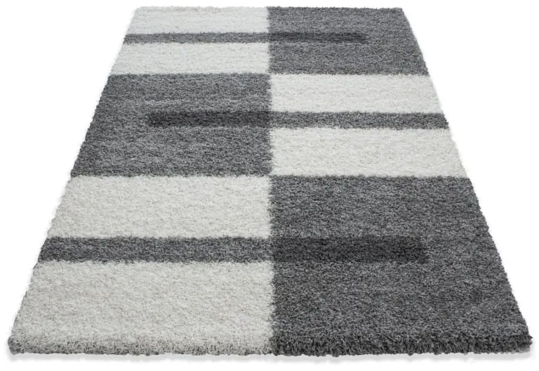 Dywan Shaggy Gala szaro-kremowy 160 cm x 160 cm koło
