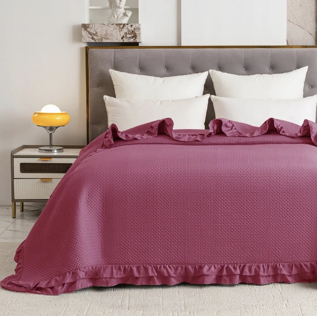 Narzuta na łóżko MONTEGO, ciemnoróżowa Rozmiar: 170 x 210 cm