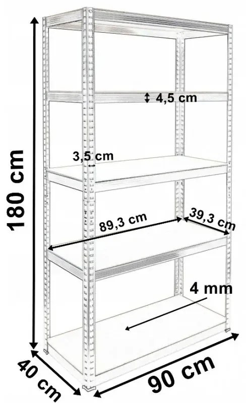 Półki do pomieszczeń gospodarczych G1-T38