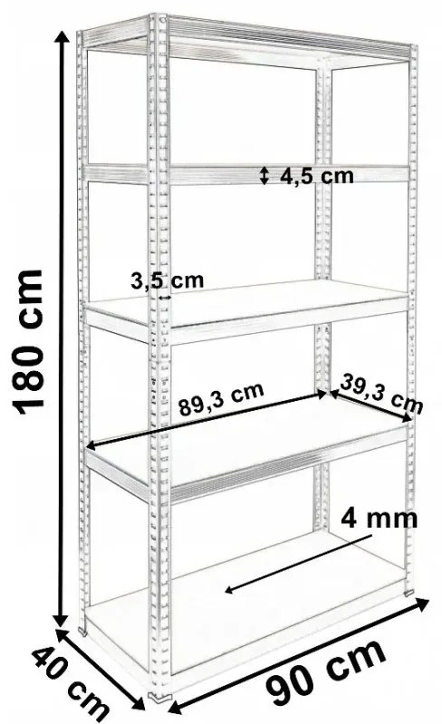 Półki do pomieszczeń gospodarczych Varax 4X