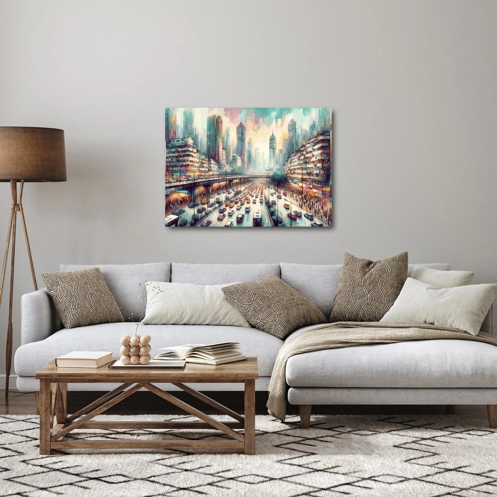 Obraz - Życie w wielkim mieście (70x50 cm)