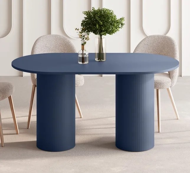 Pastelowy owalny stół Roseto Hubertus