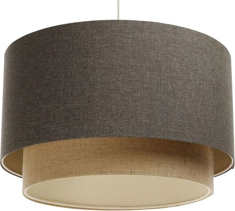 Lampa wisząca ERUTAN DOUBLE 60 szara/beżowa