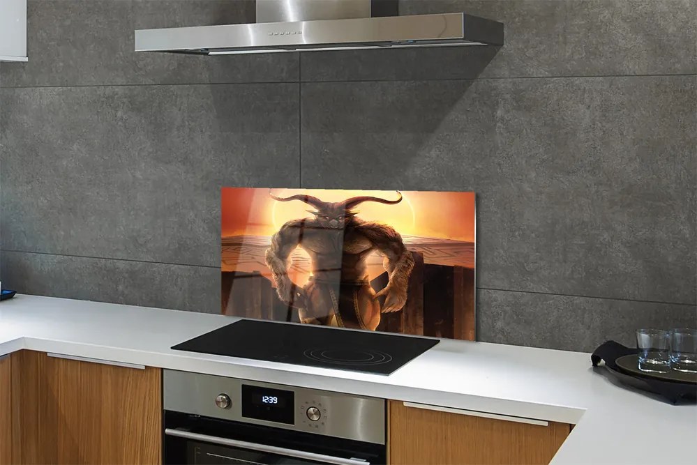 Panel nad Blat Kuchenny Postać o Zachodzie Słońca