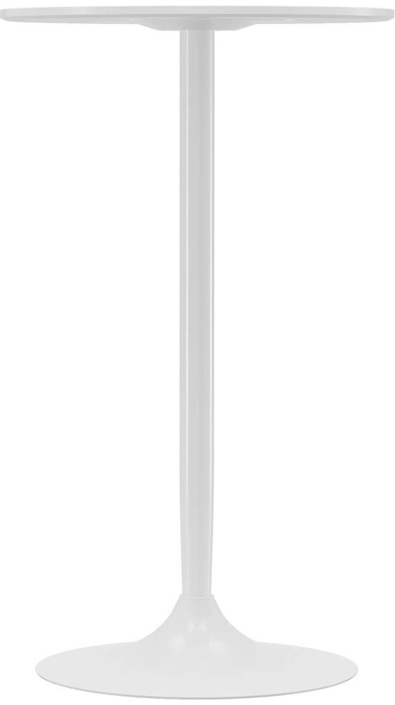 HOMCOM Okrągły stolik barowy biały stół kuchenny do salonu i jadalni stalowy Ø60 x 102 cm | Aosom PL